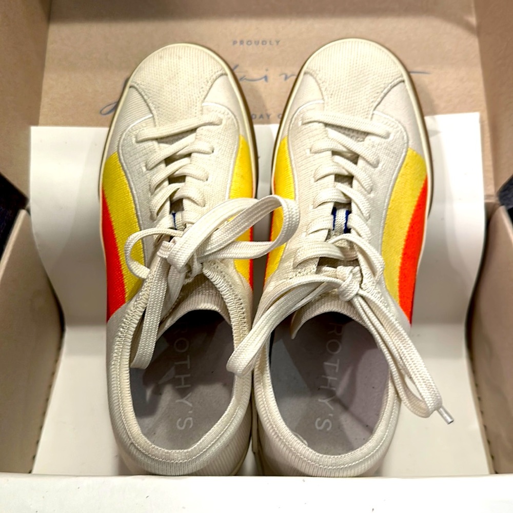 Rothy’s women shoes.  Beautiful and Hardly worn.  Come in the original box.